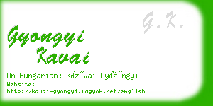 gyongyi kavai business card